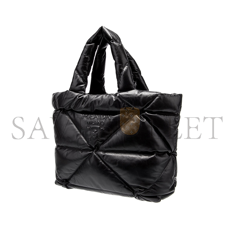 Pra*a nappa leather padded soft tote 1bg411 (38*34*14cm)